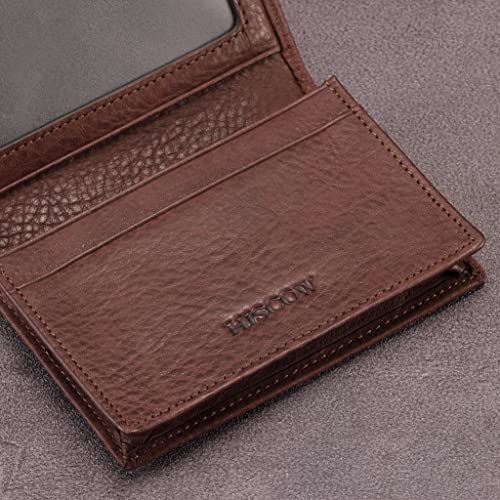 Image of HISCOW Business Card Holder with Large Compartment - Full Grain Leather