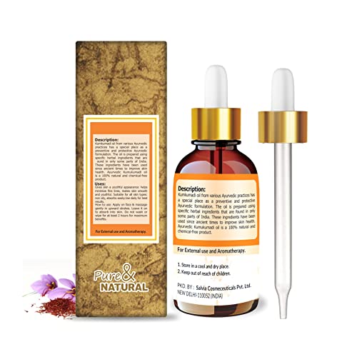 Image of Crysalis Kumkumadi Oil(Crocus Sativus)100% Pure & Natural Undiluted Essential Oil Organic Standard Perfect For Skin Care & Hair Minimizes, Pimples, Spots, Blackheads, Face Wrinkles, Fine Lines -100ML