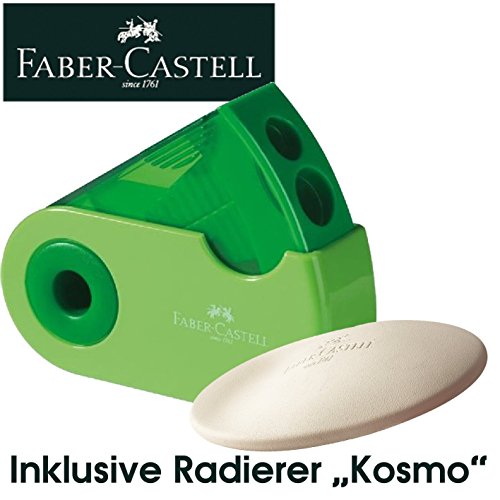 Preisvergleich Produktbild Faber-Castell Doppelspitzdose SLEEVE (Dose + Radierer, Hellgrün)