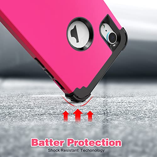 Coque iPhone XR protection verre trempé hybride 3 en 1 rose rouge