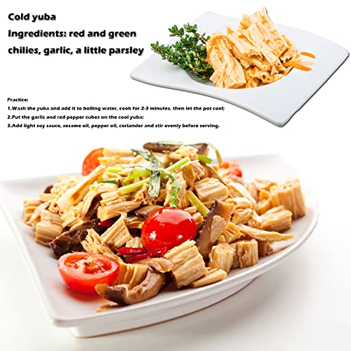 Dried Beancurd Sticks, Asian Tofu Skin, Soy Tofu Skin Vegetarian Food Products, Vegan, Great Gourmet Gift, Simple Production Method, Suitable for Home Cooking (14.1oz/400g) (A)