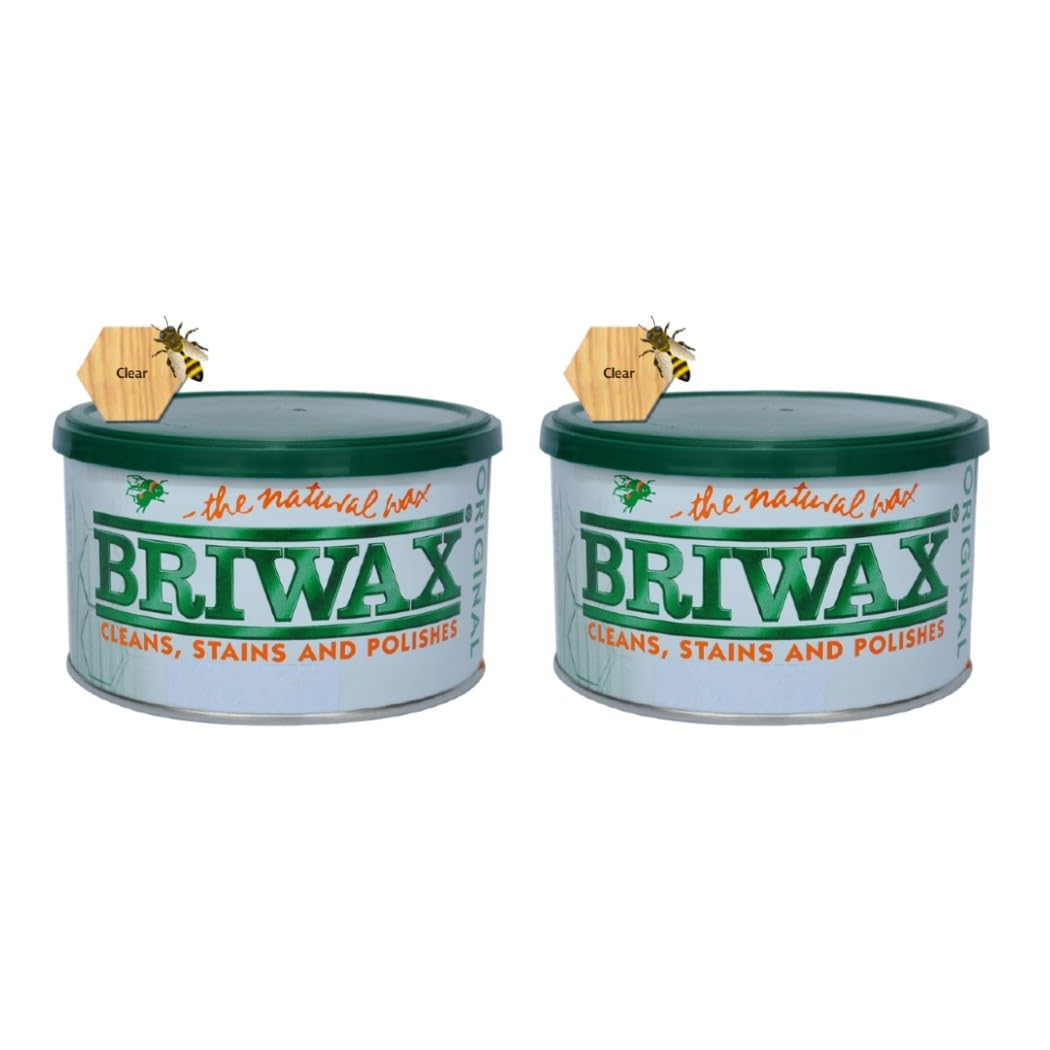 Briwax Clear Furniture Wax Polish .2 Pack