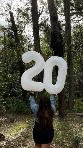 Image of Number 0 Balloon Birthday Decorations, 40In White Balloons for Party | Eye-catching Appearance, Perfect Decorative Centerpieces, Convenient Self-sealing Structure, Widely for Various Occasions