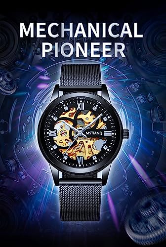 Image of CHENXI Luxury Business Steel Strap Watch Original Automatic Mechanical Skeleton Transparent Mechanical Watch for Men