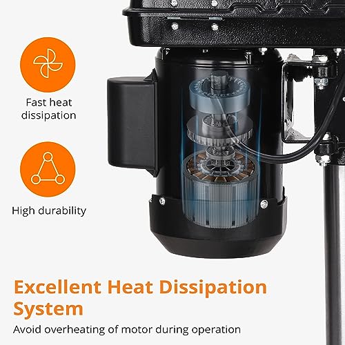 2.5Amp 5-Speed Adjustable Benchtop Drill Press for Wood & Metal, 8 Inch Swing Distance