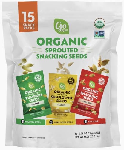 Go Raw Organic Sprouted Snacking Seeds - 15 Pack