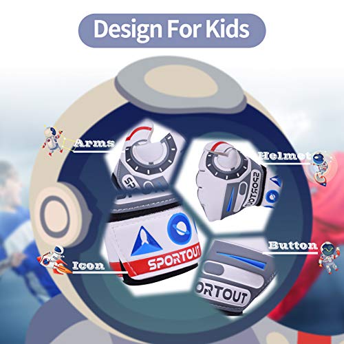 image for Sportout Kids Goalkeeper Gloves, Soccer Gloves with Double Wrist Prote
