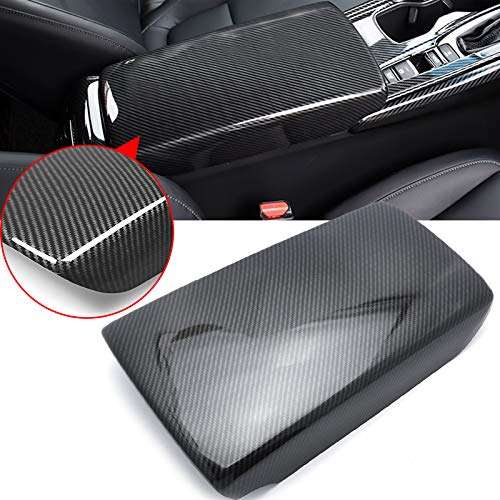 Xotic Tech Interior Armrest Box Cover Trim Center Console Protector Cap, Carbon Fiber Pattern, Compatible with Honda Accord 10th Gen 2018-2022