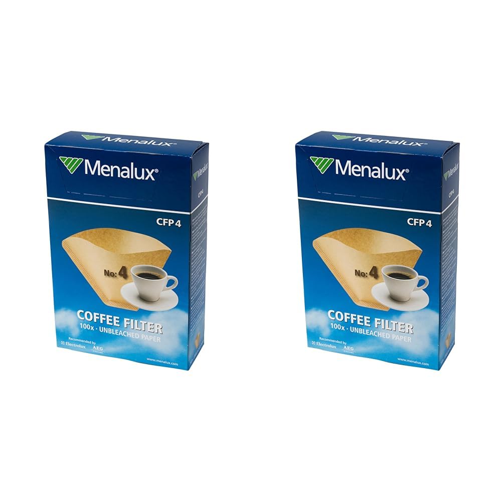 Menalux CFP4 - 100 Filtros de papel, número 4, para cafetera de goteo — view 2