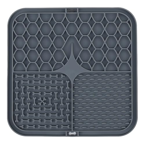 Park Life Designs Calming Lick Mat, 9-Inch, Silicone, Dark Grey