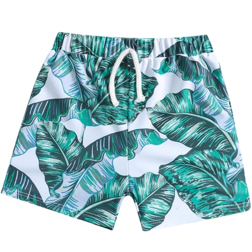 Image of Ohrwurm Baby Boy Swim Trunks Cartoon Print Elastic Waist Swimming Shorts Beach Board Bathing Suit Swimwear