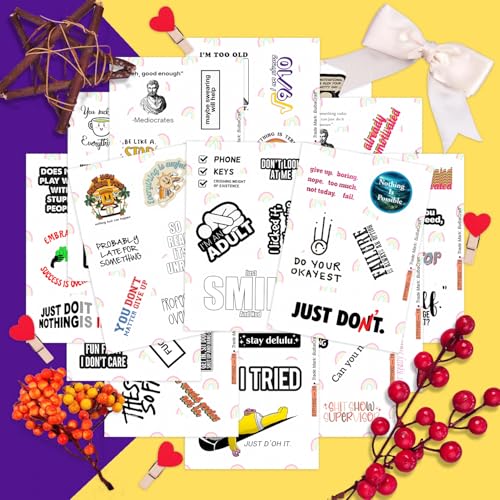 Image of 100Pcs Snarky Stickers, Sarcastic Stickers - Demotivational Decals for Water Bottle and Laptop - Unmotivational Decals, Gifts for Women & Men