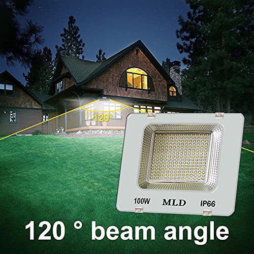 Image of MLD Portable 100 Watt Led Flood Light halogen outdoor /indoor ip66 focus Cool White (100watt,Colour-White)-Pack of 2