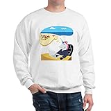 CafePress Emoji Einhorn Day Dreaming Sweatshirt Gr. M, weiß