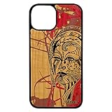 Coque pour Apple iPhone 13 en bois et silicone.