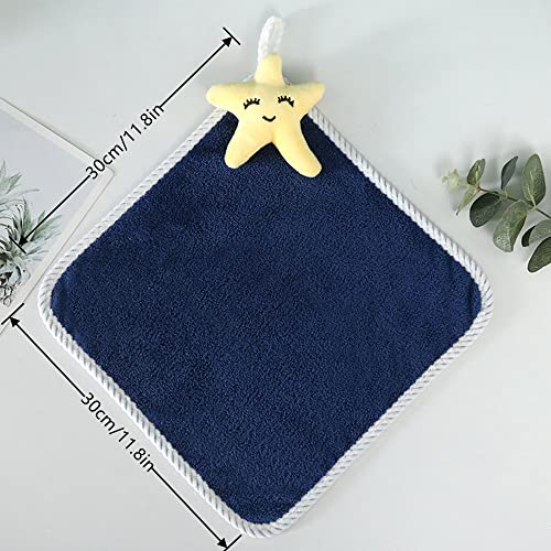 Image of 4-Piece Set Baby Soft Plush Towel Baby Nursery Hand Towel Cartoon Animal Wipe Hanging Towel for Children Bathroom Kitchen