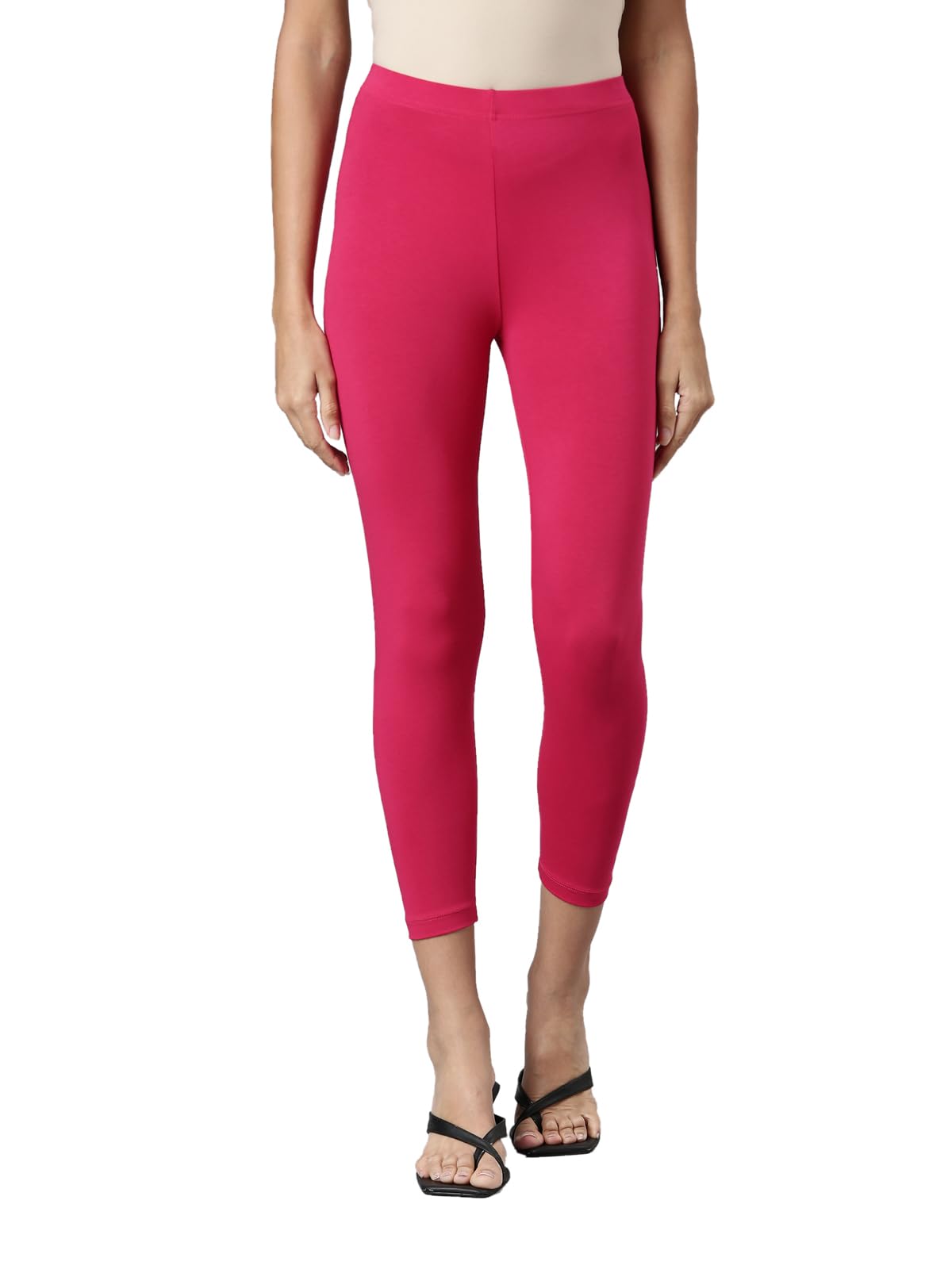 go colors Women Soft Cotton Stretch Cropped Leggings-picture-17