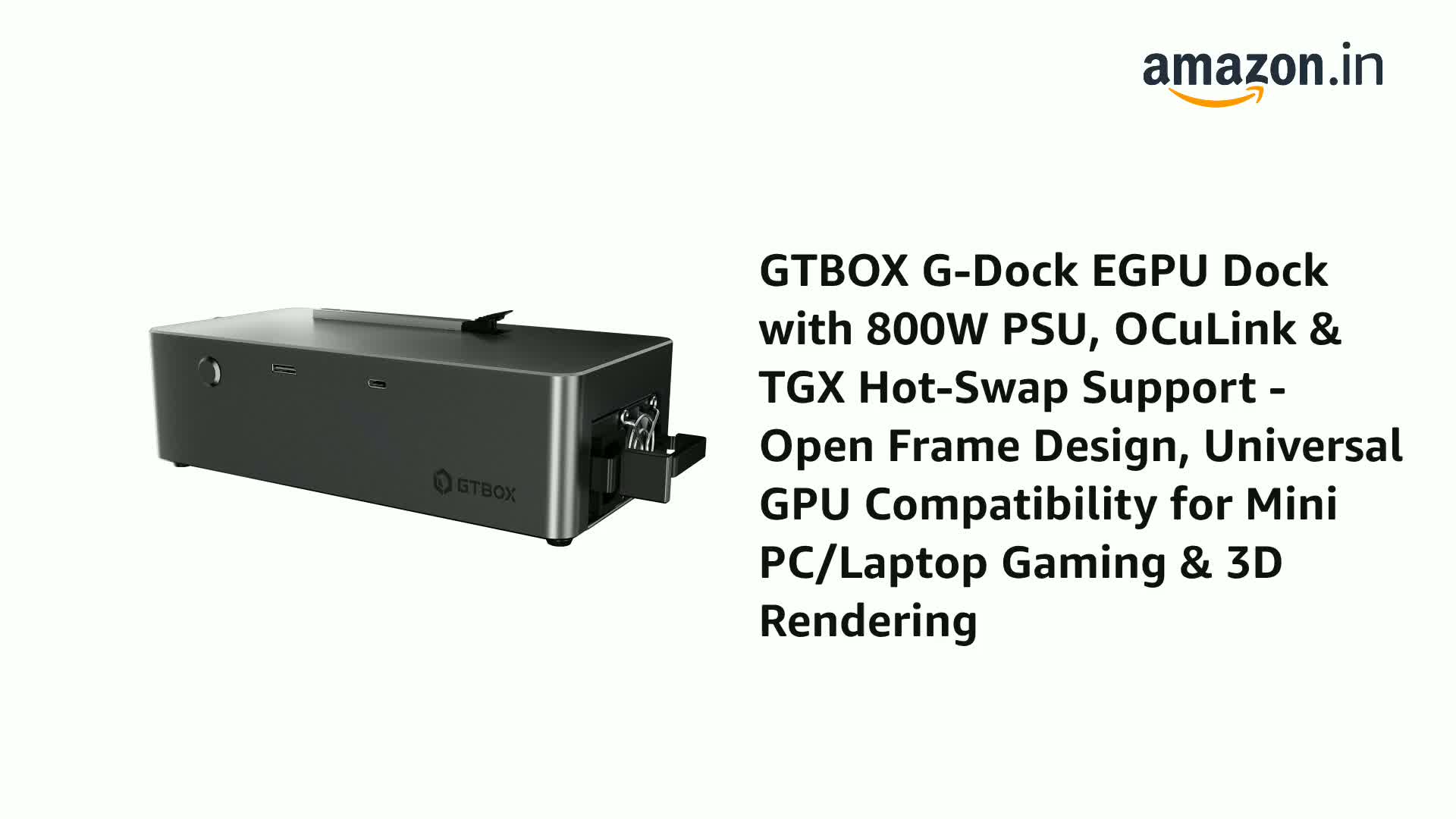 G-Dock EGPU Dock with 800W PSU, OCuLink+USB4 Port and TGX Hot Swap
