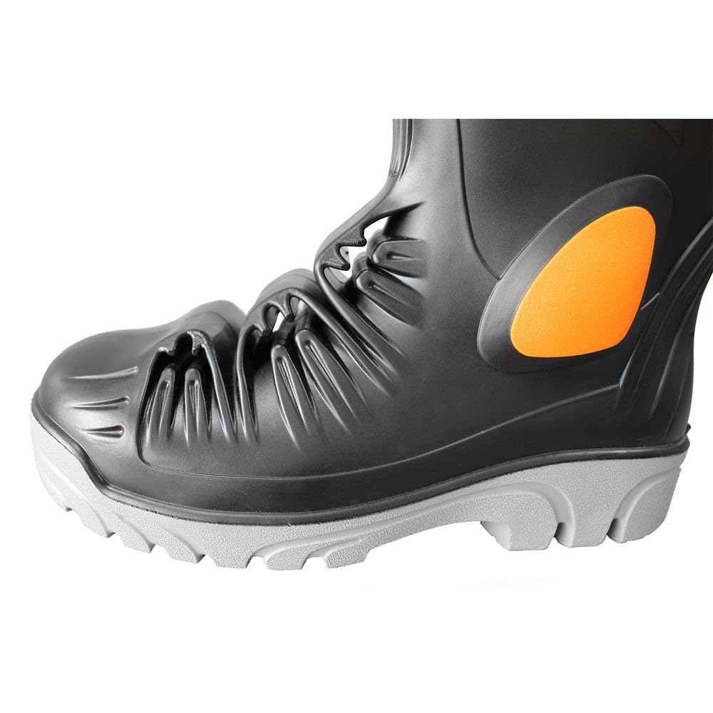 Portwest FD85 Bota Wellington Mettamax Espuela para Quitárselas Nitrilo PVC | Negro, 42, S5 EN ISO 20345, Certificado CE, Unisex, Puntera de Fibra de Vidrio, Calzado Antiestático, 100% Impermeable