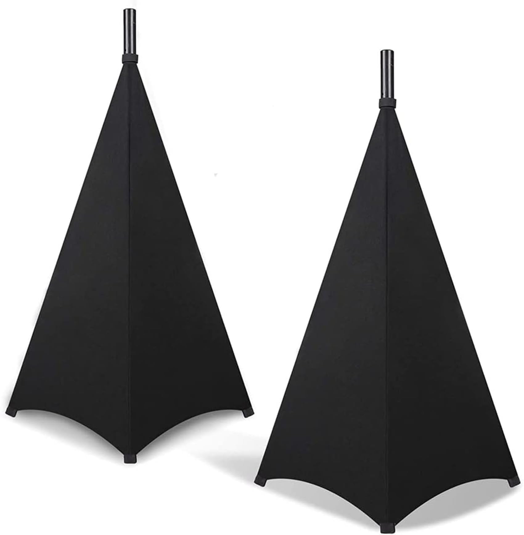 2 supporti per altoparlante, supporto per altoparlante, supporto per scatole, treppiede per DJ, discoteca, sala prova, treppiede per altoparlanti, cover elasticizzata (senza supporto)