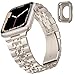 Tasikar Compatible with Apple Watch Band 41mm 40mm 38mm, Man Women Strap Solid Stainless Steel Metal Replacement Bracelet Compatible for Apple Watch SE Series 8 7 6 5 4 3 2 1, 41/40/38mm Starlight