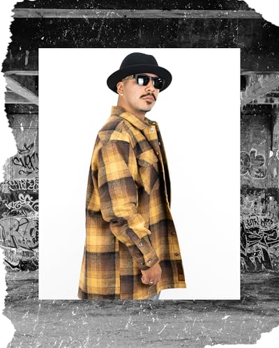 FB County Super Heavyweight Long Sleeve Shirt - Unisex Casual Fit, Wool Winter Long Sleeve w/Metal Buttons2