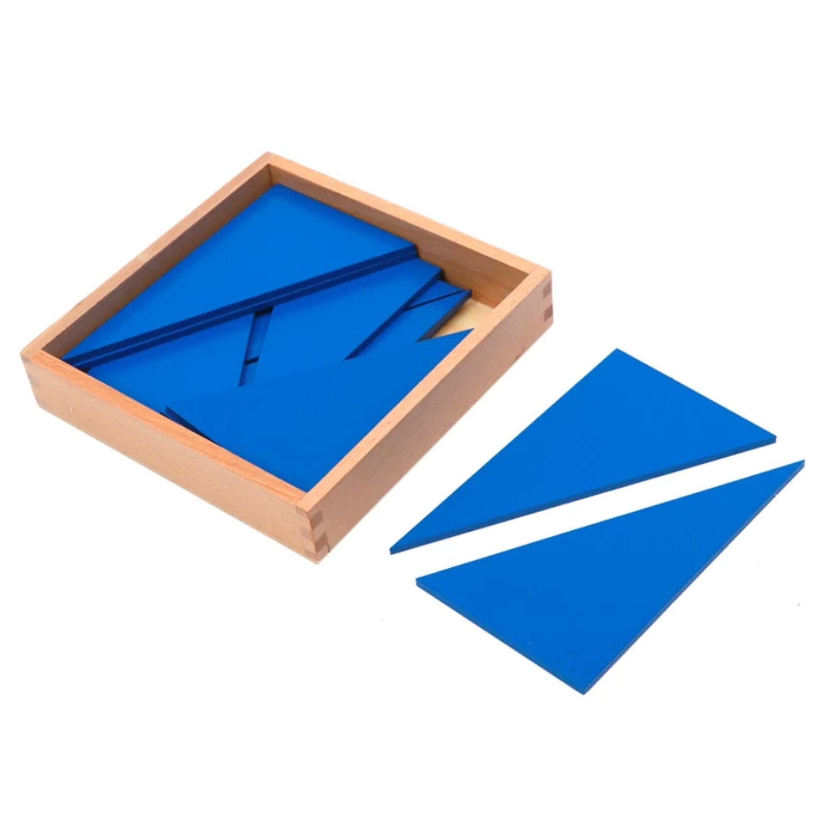 Ttnmrc B Montessori Constructive Triangles | Wooden Geometry Shape Locks | Kids Early Math Sensory Educational Puzzle Toy,