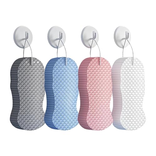 Dioeazh Esponja Exfoliante Corporal - Esponjas De Baño Corporal,4 Unidades Para Adultos Y Niños Hombres Mujeres Y Familia