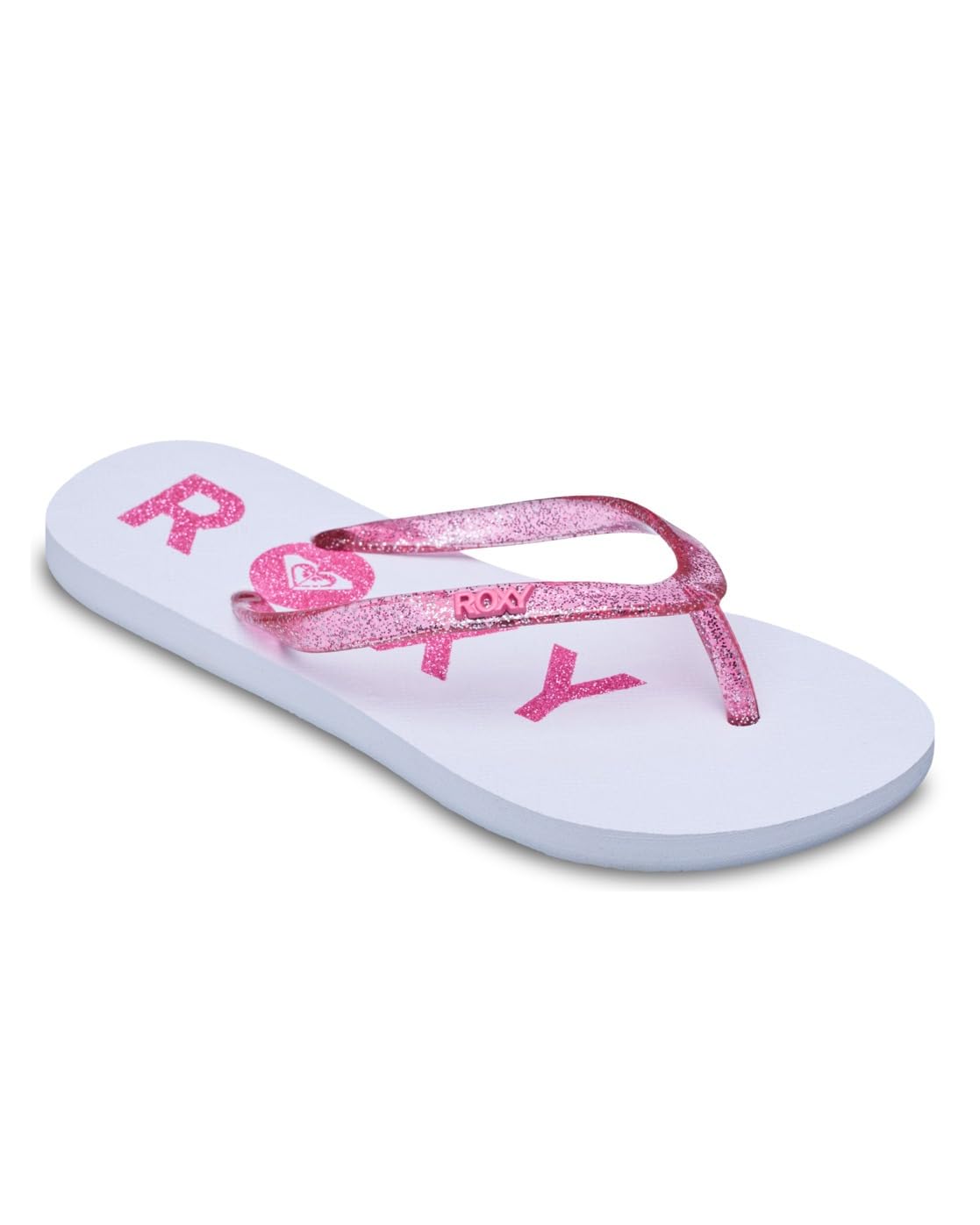 Roxy Boys Girls Rg Viva Sparkle Sandals, White/Pink, 34 EU