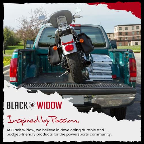 Image of Black Widow Aluminum Arched Folding Motorcycle Ramp, 1,500 lb, 9 Ft x38 in