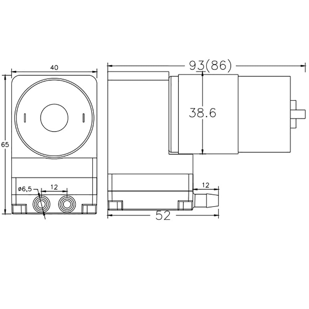 DC 24V Mini Brushless Vacuum Pump 12L/MIN 2.5BAR 80KPA 10W