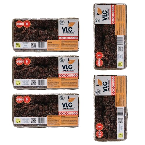 Bloque de Fibra de Coco 650g – Sustrato Ecológico para Plantas, Jardinería y Reptiles – Expande hasta 9L – Elige tu cantidad: Disponible en Packs de 1 a 10 Unidades. (5)