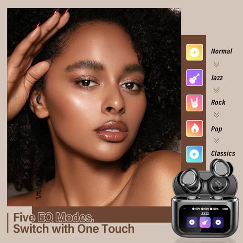 ZYHKON Ecouteurs Bluetooth Sans Fil Mini Écouteurs de Sommeil avec Écran Tactile HiFi Stéréo Casque Bluetooth 5.4 Appels Clairs IP7 Étanche Écouteurs Intra Auriculaires pour Dormir Sur le Côté - vue 6