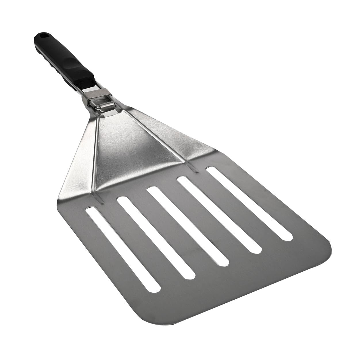 Woodeze Square Pizza Spatula 9 Inch | Metal Pizza-Peel for Ooni 12 Inch | Stainless Pizza-Turner with Foldable Handle | Pizza-Slider Paddle | Outdoor Oven Accessory | Pizza-Shovel Tool