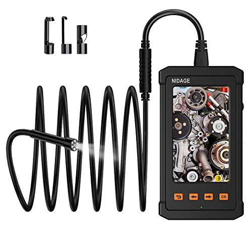 NIDAGE Inspection Camera, 5.5mm Borescope Automotive Endoscope Camera with 4.3 inch Screen, 1080P