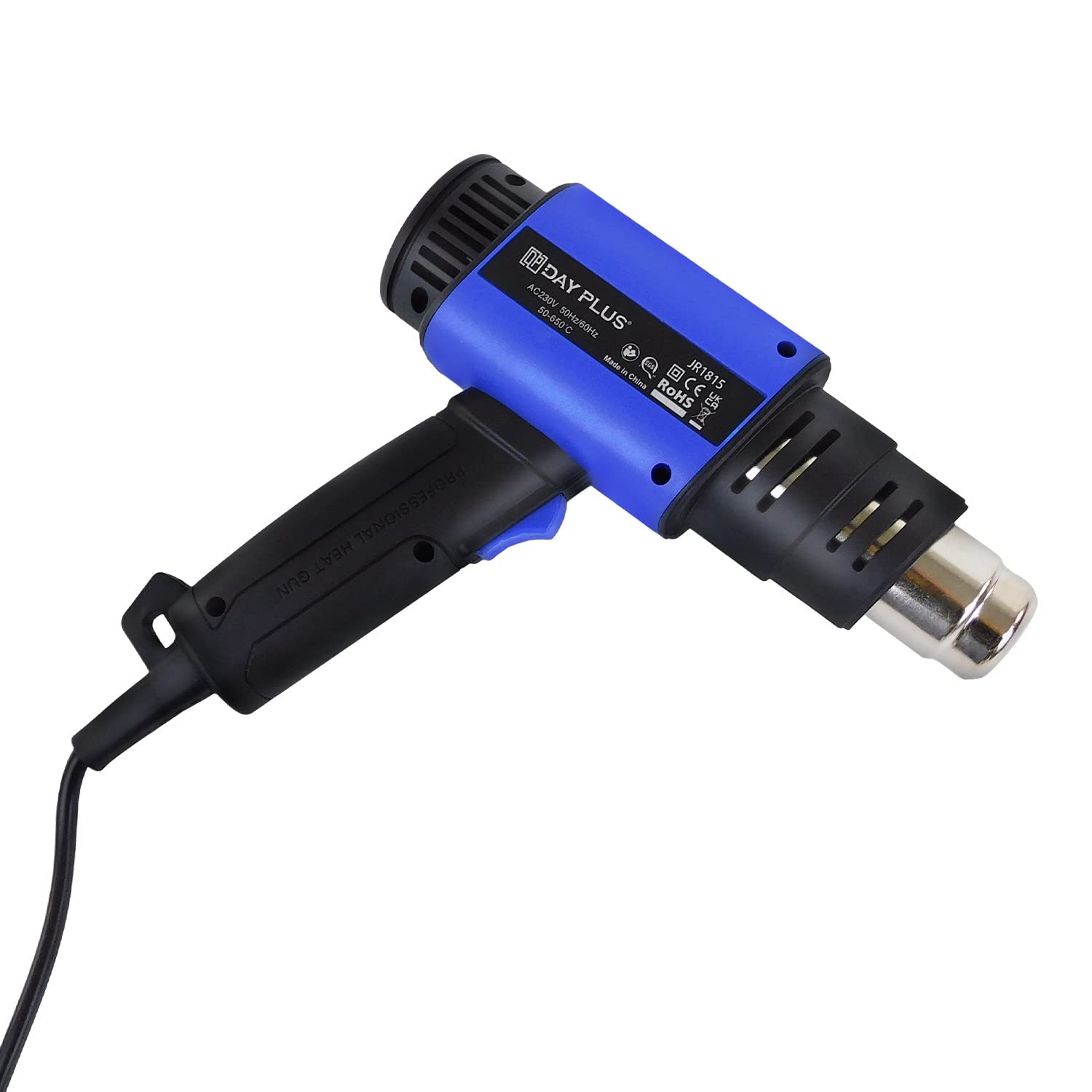 2000W Heat Gun Hot Air Wind Blower Dual Temperature 50?-650? Air Heater Tool Shrink Wrap Tool with 4 Nozzles