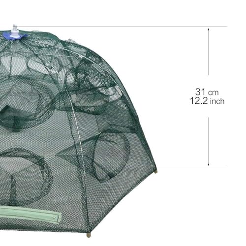 Image of Battalion Fishing Trap (20Holes) High Durable Nylon Net Trap | Portable & Foldable Ideal for Fish, Crab, Shrimps | Suitable for Lakes and Sea | Fish Trap | Cast Net with Extra Drag Line