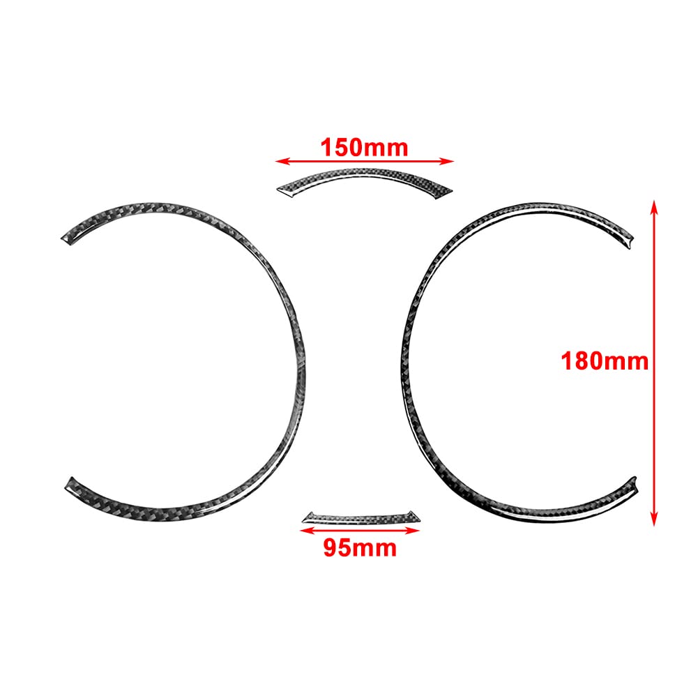 LIRU Car Interior Speedometer Panel Frame Cover Trim Replacement Kits Carbon Fiber for MITSUBISHI Lancer EVO X MR 2008-2015