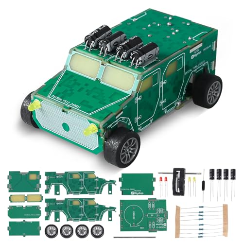 Kit de práctica de soldadura, proyectos de soldadura de modelo de vehículo DIY con engranaje de retorno e iluminación LED para oportunidades prácticas de aprendizaje en la educación STEM, un regalo