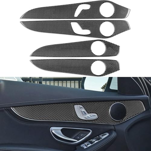 NVCNX Real Carbon Fiber Trim for Mercedes-Benz C-Class Interior Accessories