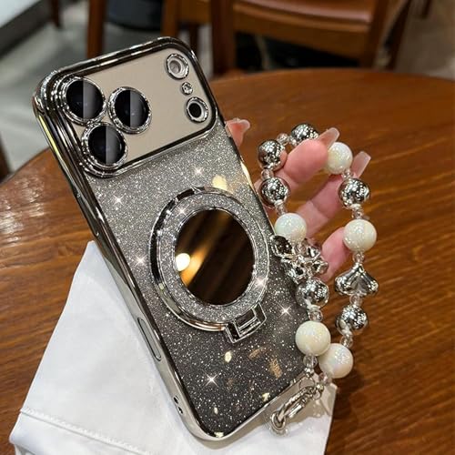 �X�p�[�N�����O�_�C�������h���f�B�[�X�d�b�P�[�X �~���[���X�^���h�t�� iPhone 12/13/14/15/16/17 Pro Max�p�A���f�B�[�X�d�b�P�[�X(Silver-2,FOR 16 pro)