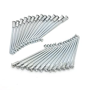 Voor HON-DA XR50 1992-2003 CRF50 2004-2020 2 8x 10″Achterband SPOKE W/Tepels Set Achterwiel Spaak (Color : Silver)