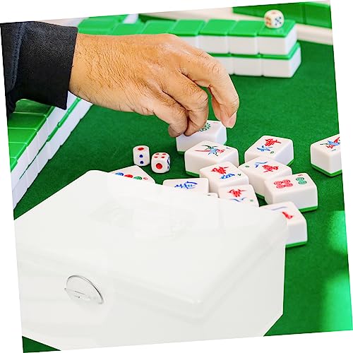 Grand panier de rangement mah-jong avec structure blanche compacte - 6