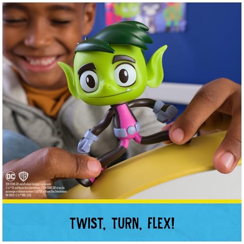 Image of DC Comics Teen Titans Go! Twisty Titans, Beast Boy, Flexible Action Figure, Kids Toys for Boys and Girls 4 and Up
