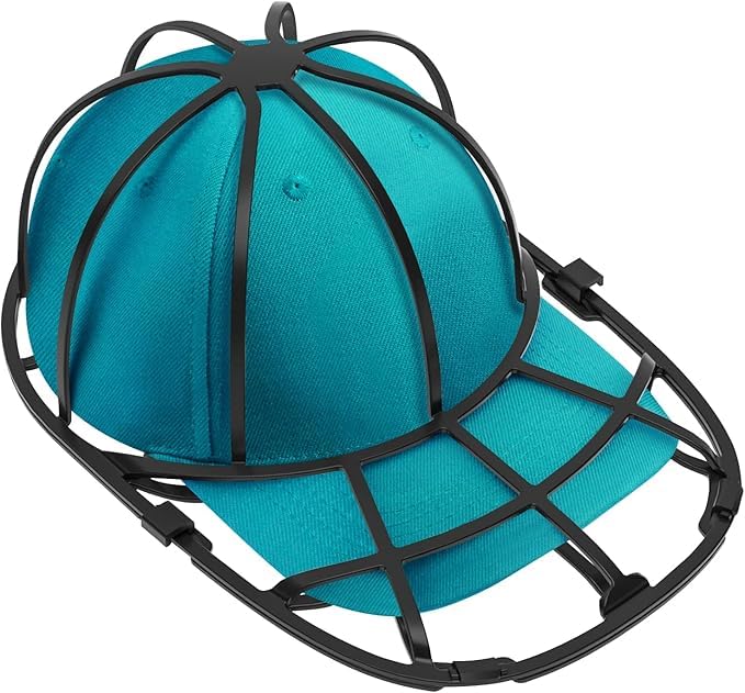 Hat Washer Cage, Cap Cleaning Holder, Baseball Cap Shaper, Durable Frame, Washable Protector Design, Hats Washer for Flat Brim and Curved Bill Caps Washing Machine (1) Multicolour-image-41