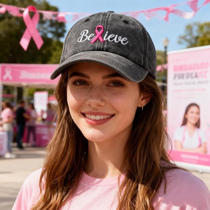 GORRA DE BÉISBOL ROSA CON BORDADO PARA MUJER miniatura 4