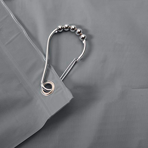 Bath Bliss Forro de cortina de chuveiro pesado, 12 ilhoses de metal resistentes à ferrugem, 3 barras