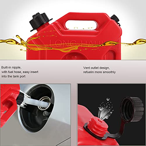 JONAS C 1.3 Gallon Transfer Tank 5L Backup Storage Transfer Container Fits for Motorcycle SUV ATV Most Cars