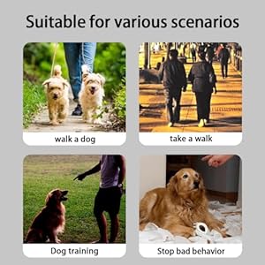 Ultrasonic Dog Bark Deterrent Device: Anti Dog Barking Device Outdoor with 3 Working Modes, 105, Black