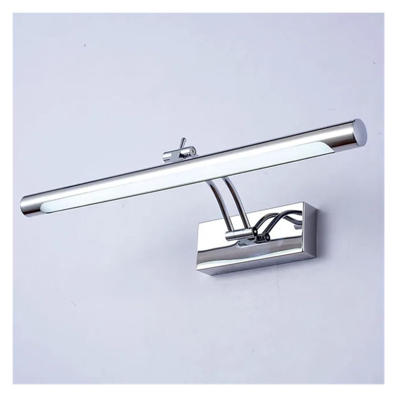 Gold Eitelkeit Lichter Silber Badezimmer Spiegel Lampe LED Badezimmer Leuchten über Spiegel Einstellbar Schlafzimmer Vintage Scheinwerfer Vollständige Abdeckung(Silver,NATURE_SWITCH_40CM9W)